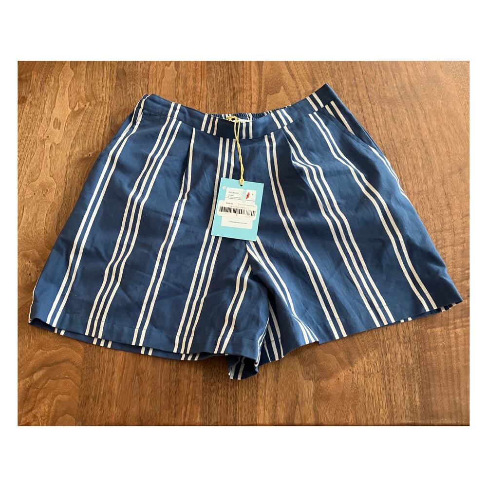 Compania Fantastica Women’s Blue‎ Stripe Shorts Size Small S NWT $66